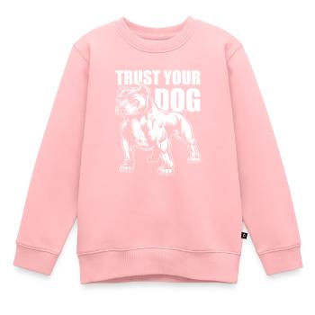 Hundetrainer Hundetrainer - Kinder Premium Organic Sweatshirt - Rosa - Vorne - AI Model Kid Female (0cm)