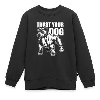 Dresseur de chiens Dresseur de chiens - Sweat Premium enfant bio - noir - Devant - AI Model Kid Female (0cm)