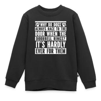 Dresseur de chiens Dresseur de chiens - Sweat Premium enfant bio - noir - Devant - AI Model Kid Female (0cm)