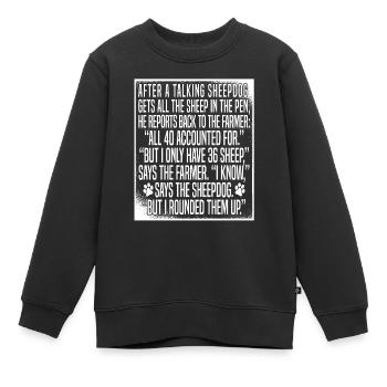 Hundetrainer Hundetrainer - Kinder Premium Organic Sweatshirt - Schwarz - Vorne - AI Model Kid Female (0cm)