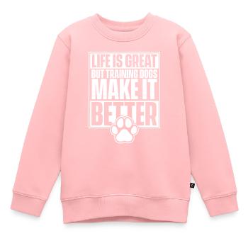 Hundetrainer Hundetrainer - Kinder Premium Organic Sweatshirt - Rosa - Vorne - AI Model Kid Female (0cm)