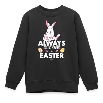 Lapin de Pâques Lapin de Pâques Cadeau - Sweat Premium enfant bio - noir - Devant - AI Model Kid Female (0cm)