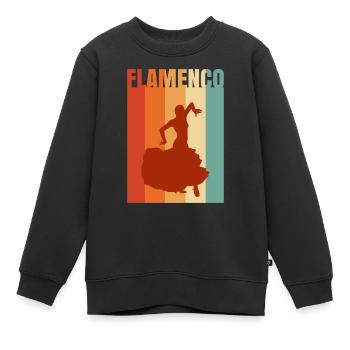 Flamenco - Sweat Premium enfant bio - noir - Devant - AI Model Kid Female (0cm)
