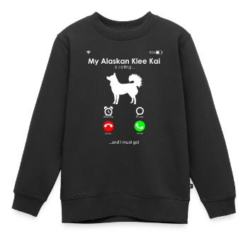 Alaskan Klee Kai - Kinder Premium Organic Sweatshirt - Schwarz - Vorne - AI Model Kid Female (0cm)