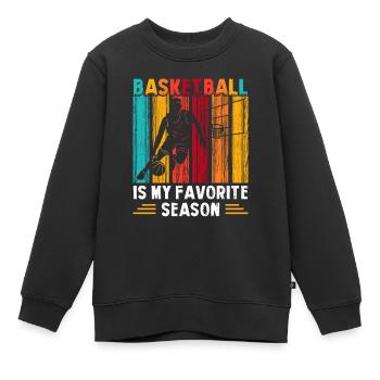 Sports d’équipe de basket-ball - Sweat Premium enfant bio - noir - Devant - AI Model Kid Female (0cm)