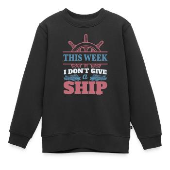 lustiger Kapitän Spruch Schifffahrt Meer - Kinder Premium Organic Sweatshirt - Schwarz - Vorne - AI Model Kid Female (0cm)
