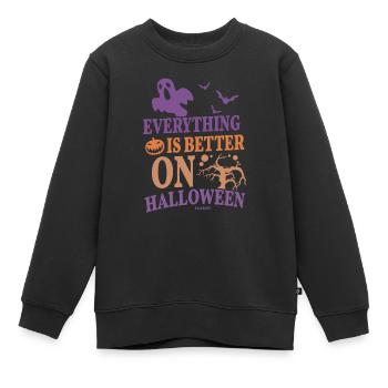 Alles ist an Halloween besser - Kinder Premium Organic Sweatshirt - Schwarz - Vorne - AI Model Kid Female (0cm)