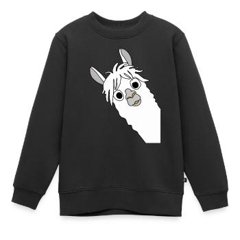 Lama Alpaka, Alpaca Geschenke, lustige Sprüche - Kinder Premium Organic Sweatshirt - Schwarz - Vorne - AI Model Kid Female (0cm)