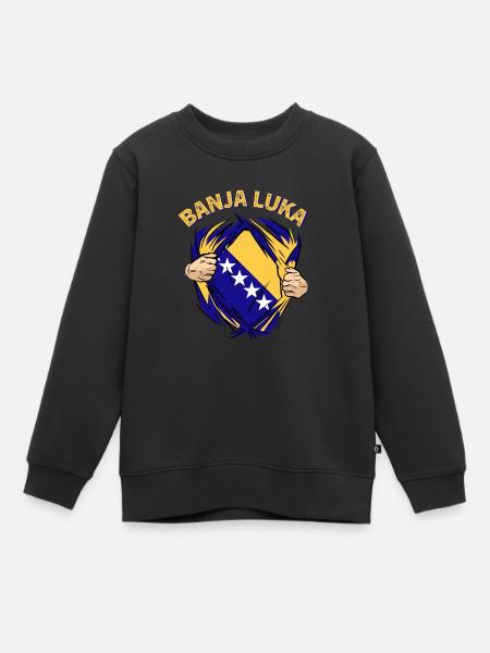 Stolzer Bosnier Banja Luka Bosnien Herzegowina - Premium børne sweatshirt økologisk - sort