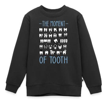 Die Stunde der Wahreit verschiedene Zähne für - Kinder Premium Organic Sweatshirt - Schwarz - Vorne - AI Model Kid Female (0cm)
