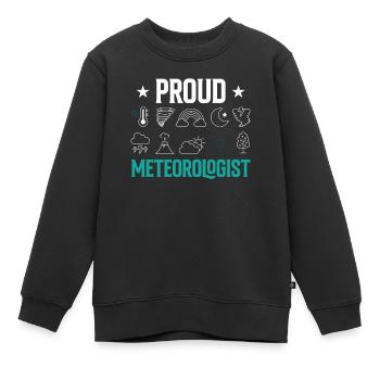 Stolzer Meteorologe Meteorologie Wettervorhersage - Kinder Premium Organic Sweatshirt - Schwarz - Vorne - AI Model Kid Female (0cm)