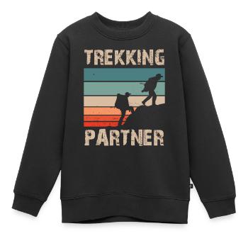 Trekking Partenaire Randonnée Randonneurs - Sweat Premium enfant bio - noir - Devant - AI Model Kid Female (0cm)