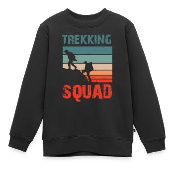 Équipe de trekking Randonneurs - Sweat Premium enfant bio - noir - Devant - AI Model Kid Female (0cm)