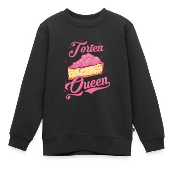 Torten Queen Bäckerin Torten Konditor - Kinder Premium Organic Sweatshirt - Schwarz - Vorne - AI Model Kid Female (0cm)