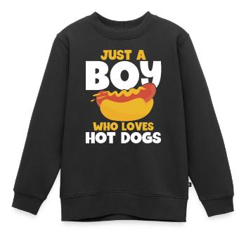 Hotdog Food Lover Hotdogs Contest Hotdog-verkäufer - Kinder Premium Organic Sweatshirt - Schwarz - Vorne - AI Model Kid Female (0cm)