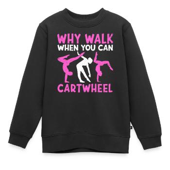 Akrobat Turner Gymnastik Turnen Tumbling - Kinder Premium Organic Sweatshirt - Schwarz - Vorne - AI Model Kid Female (0cm)
