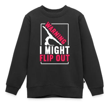 Akrobat Turner Gymnastik Turnen Tumbling - Kinder Premium Organic Sweatshirt - Schwarz - Vorne - AI Model Kid Female (0cm)