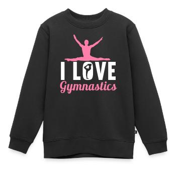 Akrobat Turner Gymnastik Turnen Tumbling - Kinder Premium Organic Sweatshirt - Schwarz - Vorne - AI Model Kid Female (0cm)