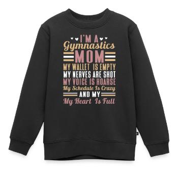 Akrobat Turner Gymnastik Turnen Tumbling - Kinder Premium Organic Sweatshirt - Schwarz - Vorne - AI Model Kid Female (0cm)