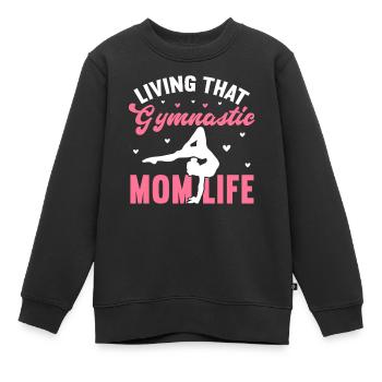 Acrobat Gymnastics Gymnastics Tumbling - Kids Premium Organic Sweatshirt - black - Front - AI Model Kid Female (0cm)