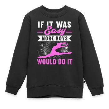 Akrobat Turner Gymnastik Turnen Tumbling - Kinder Premium Organic Sweatshirt - Schwarz - Vorne - AI Model Kid Female (0cm)
