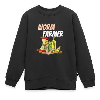 Saumon Saumon Pêche à la salmondine - Sweat Premium enfant bio - noir - Devant - AI Model Kid Female (0cm)