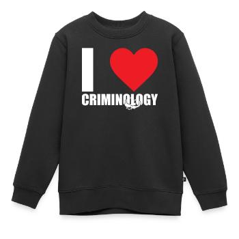 Criminologue Criminologie Informations nutritionnelles - Sweat Premium enfant bio - noir - Devant - AI Model Kid Female (0cm)