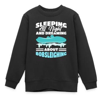Bob Sledge - Kids Premium Organic Sweatshirt - black - Front - AI Model Kid Female (0cm)