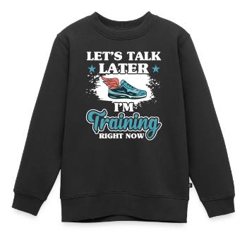 Marathon Battle Tournament Marathoner - Sweat Premium enfant bio - noir - Devant - AI Model Kid Female (0cm)