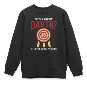 Axt Werfer Axt Werfen Axt Geschenk - Kinder Premium Organic Sweatshirt - Schwarz - Vorne - AI Model Kid Female (0cm)