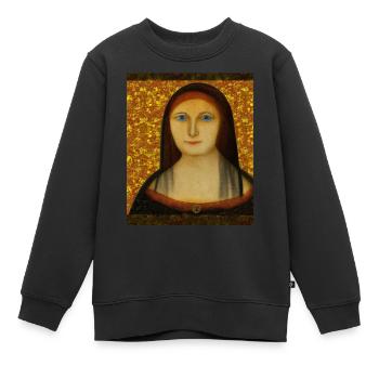 Gustav Klimt Style Portrait Einer Frau - Kinder Premium Organic Sweatshirt - Schwarz - Vorne - AI Model Kid Female (0cm)