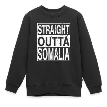 Somalia Straight outta Somalia - Kinder Premium Organic Sweatshirt - Schwarz - Vorne - AI Model Kid Female (0cm)