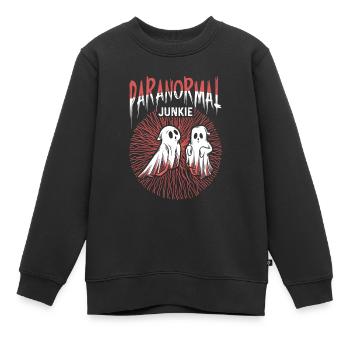 Paranormal Junkie - Chasse aux fantômes effrayante - Sweat Premium enfant bio - noir - Devant - AI Model Kid Female (0cm)
