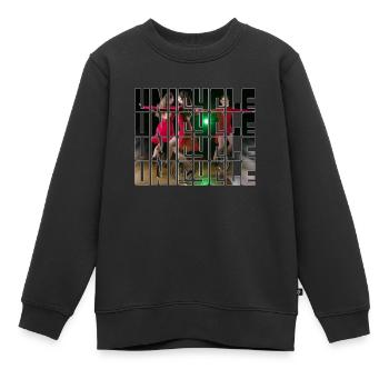 Einrad fahren - Kinder Premium Organic Sweatshirt - Schwarz - Vorne - AI Model Kid Female (0cm)
