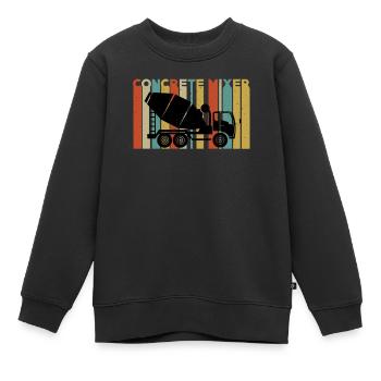Retro-beton-lkw - Kinder Premium Organic Sweatshirt - Schwarz - Vorne - AI Model Kid Female (0cm)