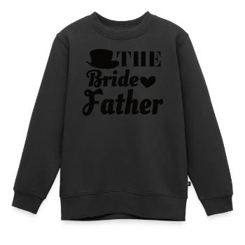 Père de la mariée Mariage Mariage Femme Poltern - Sweat Premium enfant bio - noir - Devant - AI Model Kid Female (0cm)