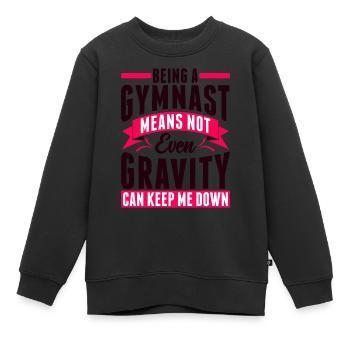 Gymnastik Turner Turnerin Turnen - Kinder Premium Organic Sweatshirt - Schwarz - Vorne - AI Model Kid Female (0cm)
