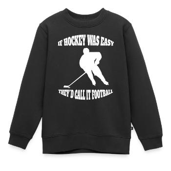 Eishockey Geschenk Eishockeyteam Wintersport - Kinder Premium Organic Sweatshirt - Schwarz - Vorne - AI Model Kid Female (0cm)