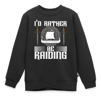 Vikinger Nordisch - Kinder Premium Organic Sweatshirt - Schwarz - Vorne - AI Model Kid Female (0cm)