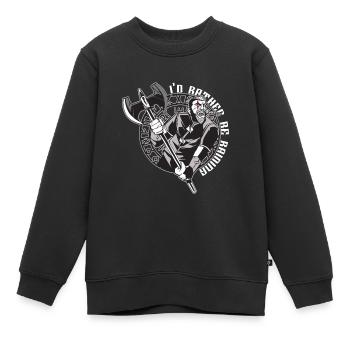 Vikinger Nordisch - Kinder Premium Organic Sweatshirt - Schwarz - Vorne - AI Model Kid Female (0cm)