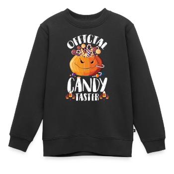 Süßigkeits-Schnupper-Halloween-Party-Albtraum-Kürb - Kinder Premium Organic Sweatshirt - Schwarz - Vorne - AI Model Kid Female (0cm)