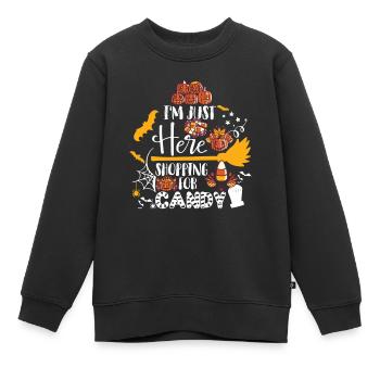 Mond-Halloween-Party-Albtraum, der glückliches Hal - Kinder Premium Organic Sweatshirt - Schwarz - Vorne - AI Model Kid Female (0cm)