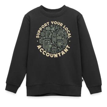 Comptable Comptable Comptable - Sweat Premium enfant bio - noir - Devant - AI Model Kid Female (0cm)