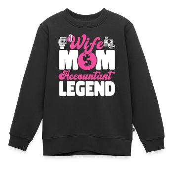 Comptable Comptable Comptable - Sweat Premium enfant bio - noir - Devant - AI Model Kid Female (0cm)