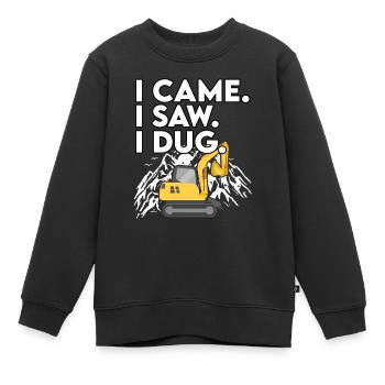 Lustiges Minibagger Geschenk - Kinder Premium Organic Sweatshirt - Schwarz - Vorne - AI Model Kid Female (0cm)
