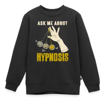 Posez-moi des questions sur Hypnose Retro Cool Hypnotism T-shirt - Sweat Premium enfant bio - noir - Devant - AI Model Kid Female (0cm)