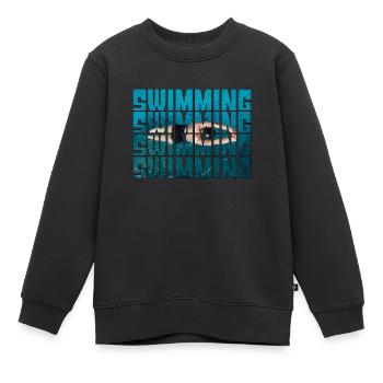Nager - Sweat Premium enfant bio - noir - Devant - AI Model Kid Female (0cm)
