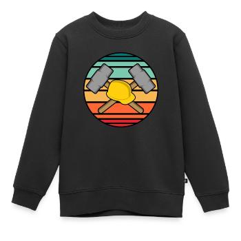 House Destruction Renovation Gift - Kids Premium Organic Sweatshirt - black - Front - AI Model Kid Female (0cm)