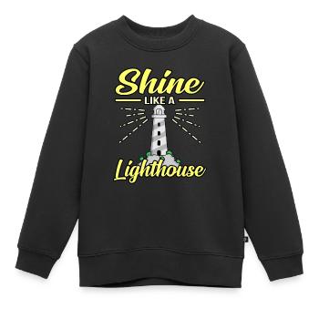 Leuchtturm - Kinder Premium Organic Sweatshirt - Schwarz - Vorne - AI Model Kid Female (0cm)