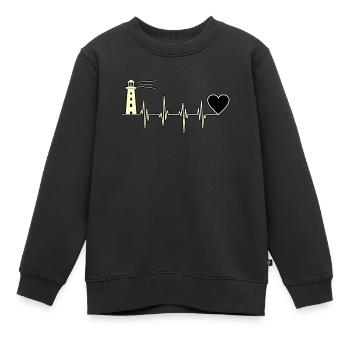 Leuchtturm - Kinder Premium Organic Sweatshirt - Schwarz - Vorne - AI Model Kid Female (0cm)